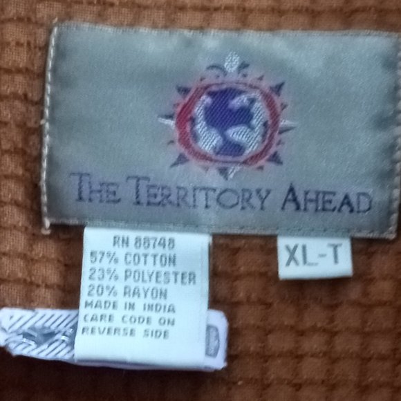 Territory Ahead Ribbed Textured Long Sleeve Casual Outdoor Shirt MensXL-T - Picture 6 of 8